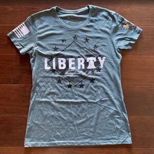 GRUNT STYLE "Liberty Throughout All the Land" Graphic Short Sleeve Shirt Size XL